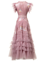 4XL 3XL 2XL robes de soirée 2025 été Occasion spéciale femmes col en v diamant perles déco Sexy Tulle maille longue gris robe noire