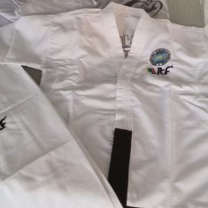 Uniforme de <span class=keywords><strong>Taekwondo</strong></span> ITF Quteng, côtelé, léger, respirant, ceinture noire, entraînement, uniforme de <span class=keywords><strong>Taekwondo</strong></span> ITF, pantalon uniquement - Product Image 1