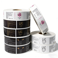 Étiquettes personnalisées pour huiles essentielles, autocollants cosmétiques, logo, vinyle imperméable, étiquette d'emballage pour flacon de soin de la peau, feuille d'or