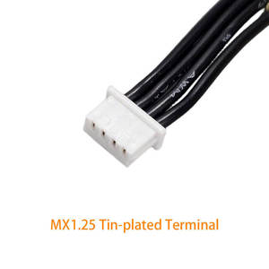 Custom MX 1.25mm Terminal Connectors LVDS <b>Cable</b> Black PVC Wire Harness Aluminum Conductor 100mm Length 240V - Product Image 4