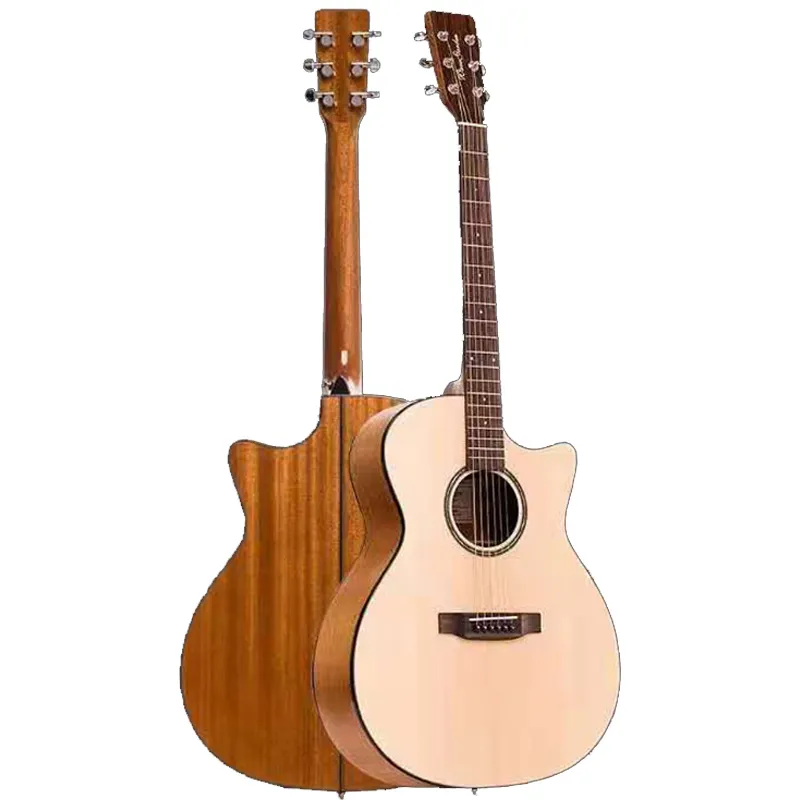 Профессиональная акустическая гитара из красного дерева 41 дюймов гитары high gloss 6 строка для игры в стиле фолк С Радиан уголок