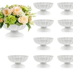 American Style <b>Vintage</b> Gold Iron Flower Pot Wide Mouth Pedestal <b>Vase</b> for Professional Wedding Floral Arrangement - Product Image 3