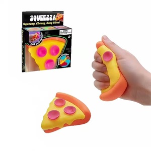 Jouet à presser en caoutchouc TPR en forme de pizza, à récupération lente, gadget anti-stress, best-seller transfrontalier, vente en gros - Product Image 2