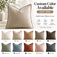 Housse de coussin décorative pour canapé, tissu tissé texturé, sur mesure OEM ODM