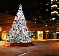 Hochwertige kunden spezifische 6-8 Meter Höhe LED-Außen leuchten Ball Weihnachts baum für Einkaufs zentrum Weihnachts dekoration