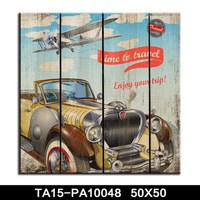 Peinture murale en bois rétro cool pour voiture et camion, accessoires pour la maison, décoration murale en macramé, décoration intérieure
