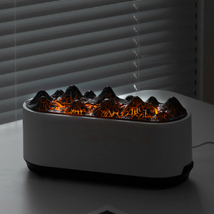 Luz nocturna Luz de calefacción y refrigeración Fuego simulado Llama de <span class=keywords><strong>aire</strong></span> Difusor de aroma Aceite esencial <span class=keywords><strong>Humidificador</strong></span> de volcán - Product Image 1