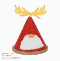 Arbre à chat de Noël tout-en-un avec griffoir en sisal, plateforme de saut, maison pour chat durable, résistante aux griffures et sans peluches