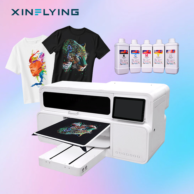 XinFlying A3 Size Digital T Shirt DTG Garment Printer with Dual I3200 Heads One Workstation 1piece/2minutes
