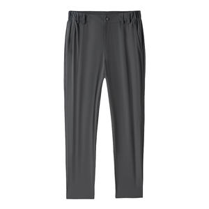 Pantalones casuales de seda helada con logo personalizado para hombre, novedad de verano 2025, de triple protección, fáciles de cuidar, para negocios y ocio, de alta elasticidad. - Product Image 4