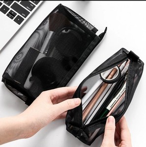 Лидер продаж, модные сетчатые косметические сумки, сумки для макияжа, мешочки для карандашей с пользовательской этикеткой - Product Image 4