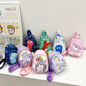 子供用ユニコーン & 恐竜クロスボディチェストバッグ、調整可能ストラップ、男の子 & 女の子のためのジッパー付きウエストパック、完璧なギフトのアイデア - Product Image 1