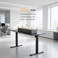 Bureau électrique en bois massif d'albizia de qualité supérieure - Table motorisée élégante et raffinée pour aménagement SOHO de boutique