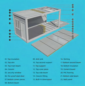 Vivienda Temporal Modular Rectangular de Ensamblaje Rápido Basada en Contenedores Móviles con Espacios Separados para Sala de Estar y Dormitorio - Product Image 4