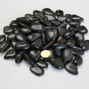 High <strong>Polished</strong> Black Pebble <strong>Stone</strong> Natural <strong>River</strong> <strong>Stone</strong> for Garden Landscape - Product Image 3