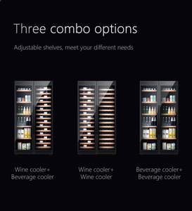 Centre de boissons à deux zones, réfrigérateur à boissons encastrable, cave à vin électronique pour usage commercial et domestique - Product Image 5