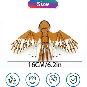 Figurine d'Hibou de Grange Articulée Imprimée en <span class=keywords><strong>3D</strong></span>, Ailes et Tête Entièrement Flexibles, Jouet Sensoriel de Bureau - Product Image 2