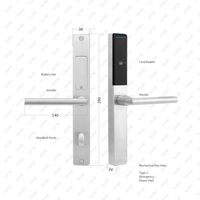 Serrure intelligente HUNE pour téléphone portable avec déverrouillage NFC, entièrement fonctionnelle, résistante aux éclaboussures, serrure de porte d'hôtel ignifuge UL, système de gestion de l'accès à distance