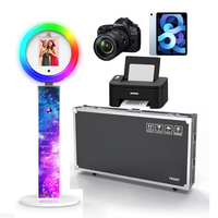 Photomaton iPad le plus vendu avec lumière annulaire photomaton à 360 degrés pour photomaton de 10.2/11/12 pouces support de photomaton pour événement