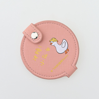 Étiquette privée personnalisée 2020, Mini miroir de poche rond, simple face, pour cadeaux de maquillage, cadre personnalisé mural