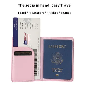 Nhà Máy Trực Tiếp Trong Kho Cross-Biên Giới Không Thấm Nước Thời Trang Du Lịch Tài Liệu Túi Đầy Màu Sắc PU Da Hộ Chiếu Bìa Bảo Vệ Trường Hợp - Product Image 3