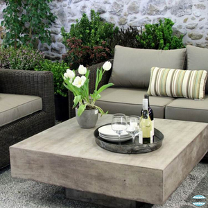 Brickell Collection <span class=keywords><strong>Table</strong></span> à manger carrée moderne en <span class=keywords><strong>béton</strong></span> Ensembles de <span class=keywords><strong>table</strong></span> de <span class=keywords><strong>pique</strong></span>-<span class=keywords><strong>nique</strong></span> durables pour l'intérieur et l'extérieur Cuisine personnalisée Hôtel Villa - Product Image 3
