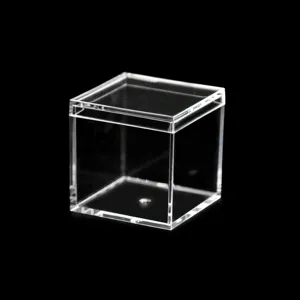 1英寸小亚克力PMMA立方体储物盒方形立方体亚克力盒注塑模具迷你亚克力盒用于除草珠宝展示