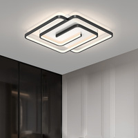Plafonnier LED moderne minimaliste en fer, style luxe léger, télécommande, indice de fidélité des couleurs élevé 90, couvercle en acrylique pour salon, restaurant