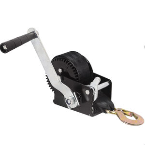 AMBITION Treuil à main Treuil de remorque de bateau Crochet à usage intensif avec treuil manuel à cliquet bidirectionnel de 16,4 pieds - Product Image 1