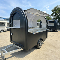 Remorque de concession, chariot à café, camion de restauration personnalisable, entièrement équipé, cuisine mobile, remorque à hot-dogs et à glaces