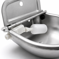 Abreuvoir automatique en acier inoxydable pour chevaux avec valve à flotteur, auto-remplissage, pour bétail, OEM 1,5 L, installation facile, hygiénique, pour écurie/stabilière