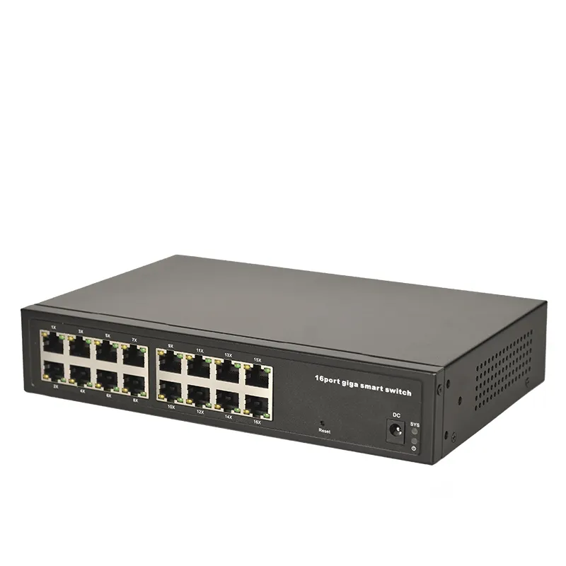 Nhà Máy OEM 100/1000Mbps 16 Cổng Chuyển Đổi Mạng Được Quản Lý Ethernet Nhanh