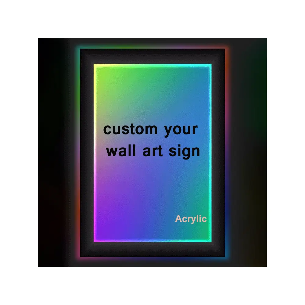 Duvar sanatı ışık kutusu Diy Neon Anime oyun posterler duvar sanatı oturma oda duvar dekoru kristal temizle Hd özel akrilik UV baskı