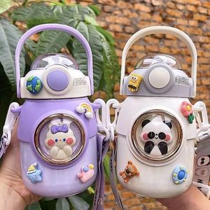 Wholesale Children'S 316 Stainless Steel 720Ml Cartoon Cute Tumbler Anti-Drop Kids Water <b>Bottle</b> Plastic Water <b>Bottle</b> - Product Image 2
