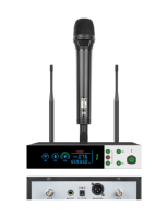 Système de microphone à condensateur sans fil AIDI FM-100 avec suppression du bruit et casque pour karaoké extérieur, véritable diversité, longue portée