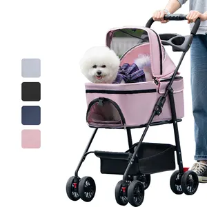 Oem Odm Puppy Afneembare Hond Kinderwagen Voor Grote Honden