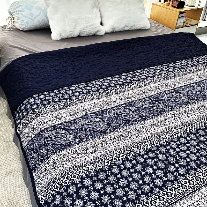 Высокое качество, домашнее мягкое одеяло из полиэфирной ткани с принтом, для кемпинга