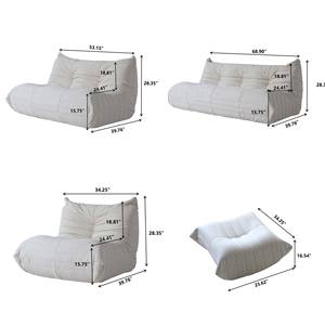 ATUNUS US auf Lager Drop Shipping Rosa Wohnzimmer Sofa 1 2 3 Osmanische Sitzcouch Schnitt boden Lazy Chair SofaS Sets - Product Image 6