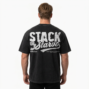 <b>Men's</b> Black Cotton Knitted Formal T-Shirt Short Sleeve <b>Turtleneck</b> Regular Fit Printed Front Logo Street Style Letter Pattern - Product Image 6