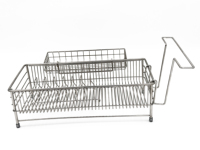 Égouttoir simple pour vaisselle et bols en acier inoxydable monocouche, support de rangement pour la maison