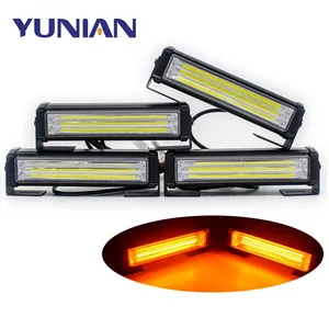 High Power 40W Car Grille Warning Light Flash Lamp Led Strobe Red Blue White 7 Modes Styling 4 COB Car Dome Light