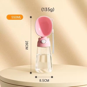 ขวดน้ำพกพาสำหรับสัตว์เลี้ยงขนาดใหญ่ 550 มล. ผลิตจากพลาสติก PC ปลอดสาร BPA ป้องกันการรั่วซึม น้ำหนักเบา ทนความร้อนได้ถึง 100 องศาเซลเซียส - Product Image 4