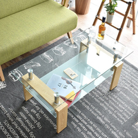 Meubles de maison de luxe nordiques, design moderne, table basse rectangulaire en MDF et verre, table d'appoint pour café, table basse à vendre