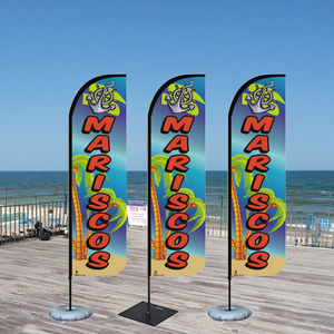 Mariscos personalizados de alta calidad, tienda de mariscos, restaurante, publicidad, exhibición comercial al aire libre, evento, banderas de plumas de playa duraderas - Product Image 3