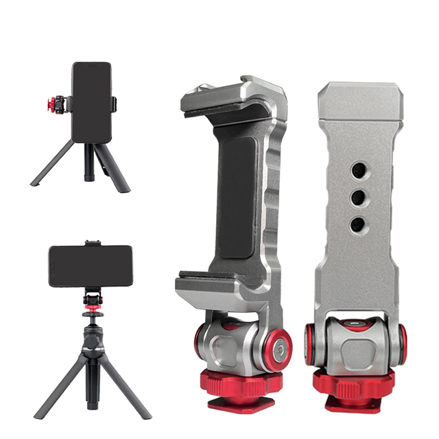 Camera Accessories Tripod Mount Adapter Cell Phone Holder with Hot and Cold Shoe for Camera Tripod Mounting