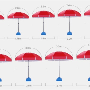 Sombrillas de Playa Extra Grandes con Logotipo Impreso, Manuales, para Exteriores, Venta al Por Mayor - Product Image 3
