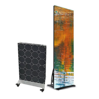 Support d'affichage LED pliable d'intérieur Yushuo, écran publicitaire commercial mobile couleur pleine P1.86, garantie de 2 ans