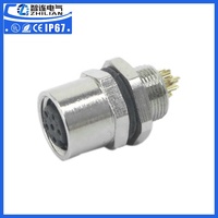 ZLCONNECTOR-montaje en Panel PCB, Cable impermeable IP67, Conector de toma de Panel trasero M8