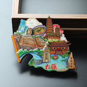2026 New Design Wooden Epoxy <b>Fridge</b> Magnet Personalized City Tourism Souvenir Craft Gift Refrigerator Sticker 3d Wood Magnets - Product Image 3