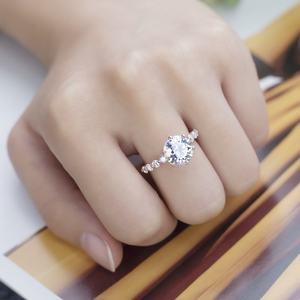 Anillo de Plata 925 con Moissanita DEF de 3 Quilates para Mujer, Joyería Messi, Anillo de Moissanita al por Mayor - Product Image 6